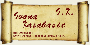 Ivona Kasabašić vizit kartica